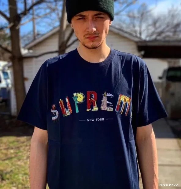 XL L and City Arc Embroidery M T-shirt Logo White Short 19SS Tee sleeved S City Arc Black Rainbow 0802